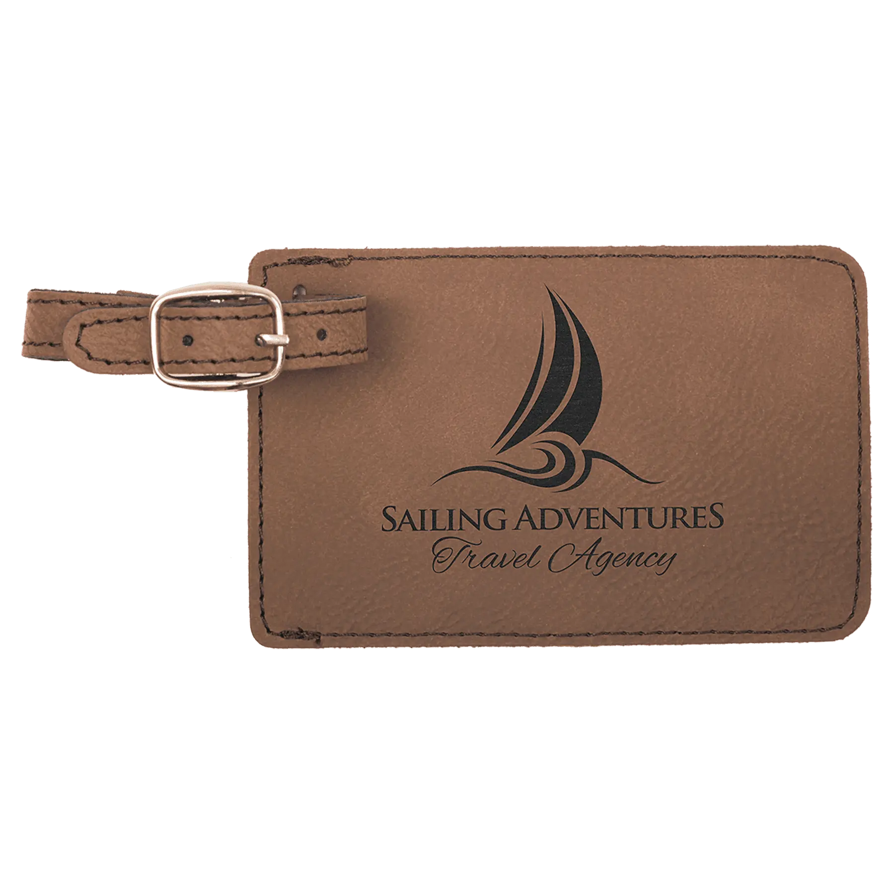Personalized Leatherette Luggage & Bag Tag with Buckle – 18 Colors Available Sams Engraving and Gifts