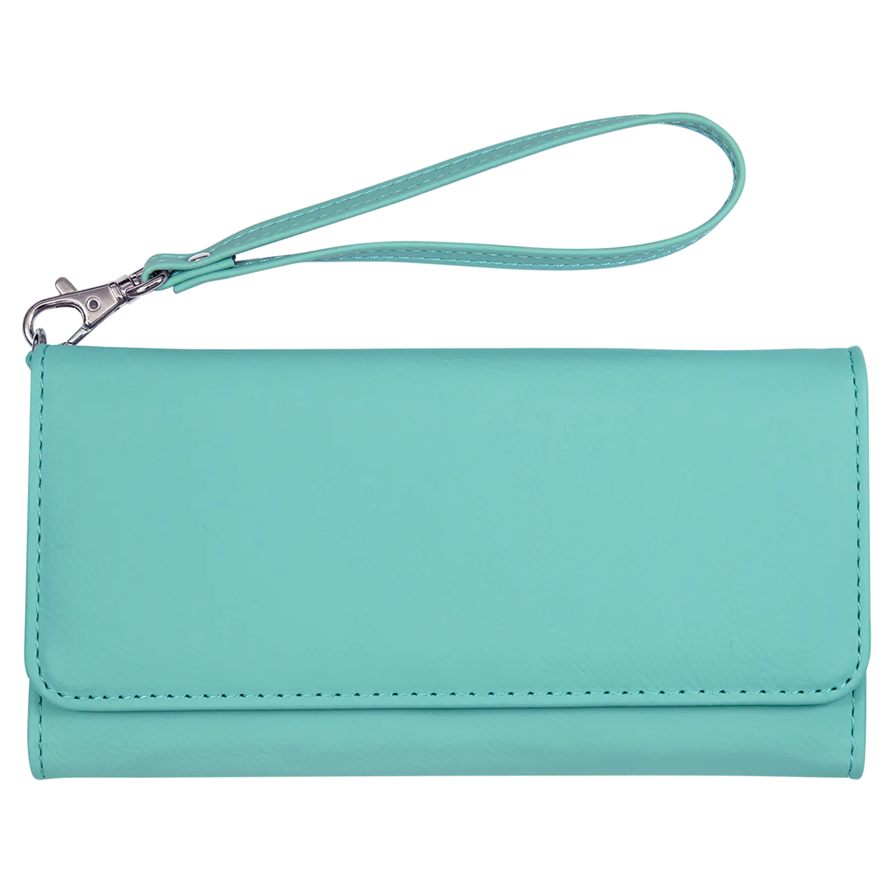Personalized Wallet with Wrist Strap, Wristlet, RFID Protection, Multi-Slots, Leatherette, 7.5" x 4", 10 Colors JDS