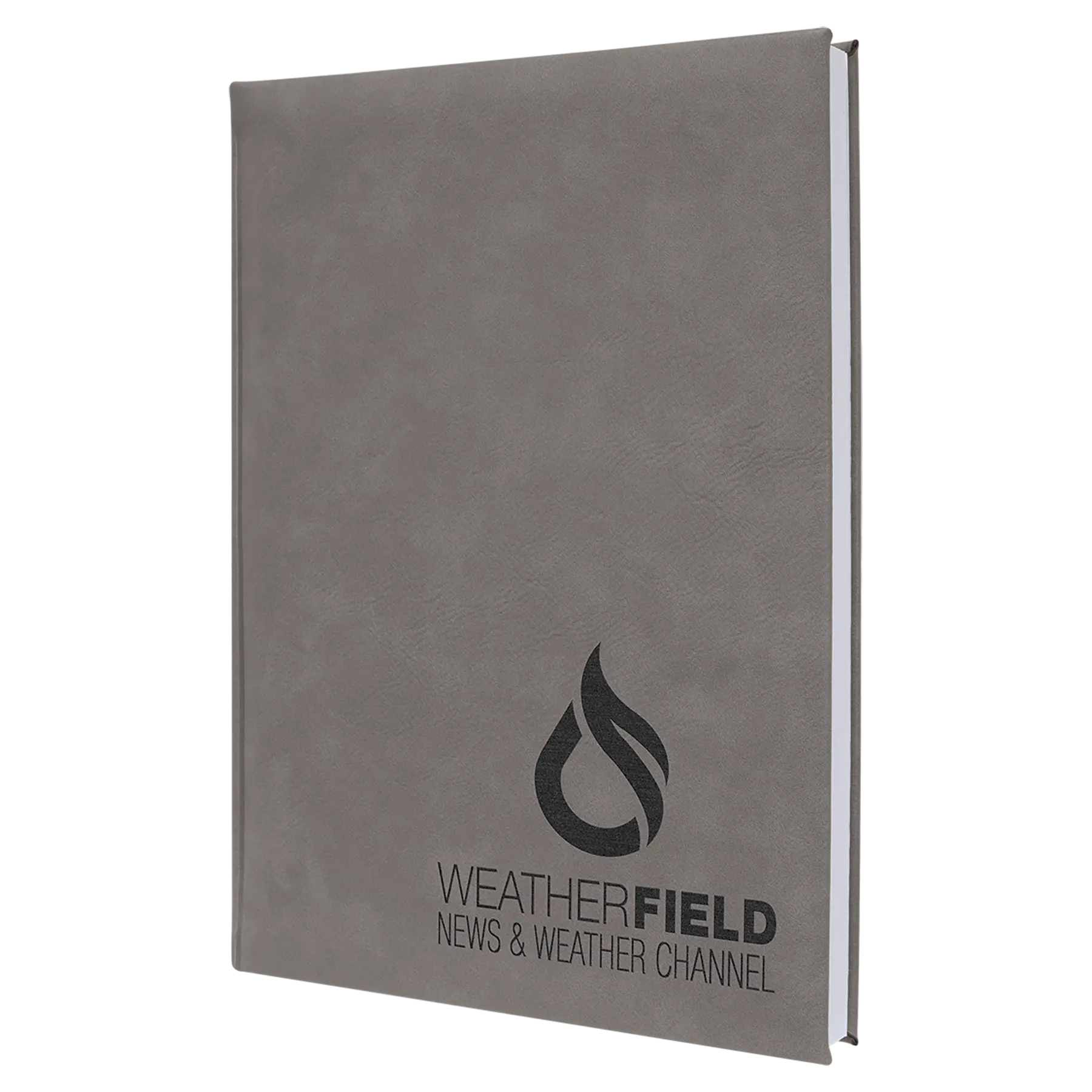 Personalized Journal Notebook with Ribbon, 112 Lined Pages, Leatherette, 7" x  9.75″, 14 Colors JDS