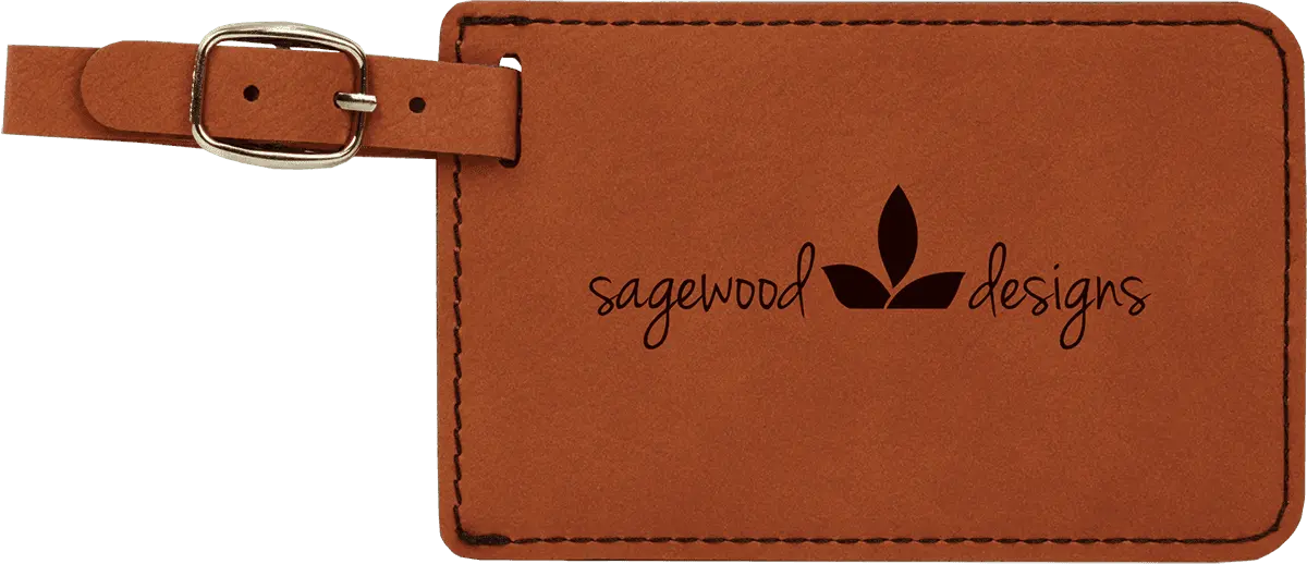Personalized Leatherette Luggage & Bag Tag with Buckle – 18 Colors Available Sams Engraving and Gifts
