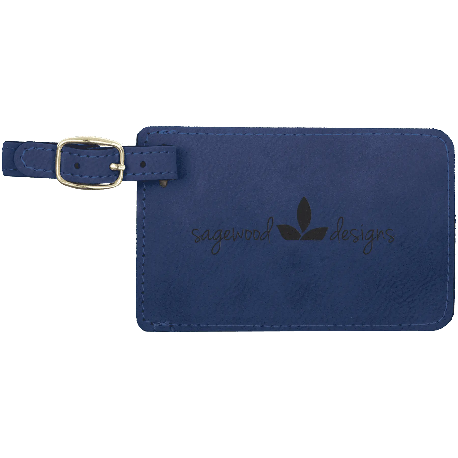 Personalized Leatherette Luggage & Bag Tag with Buckle – 18 Colors Available Sams Engraving and Gifts