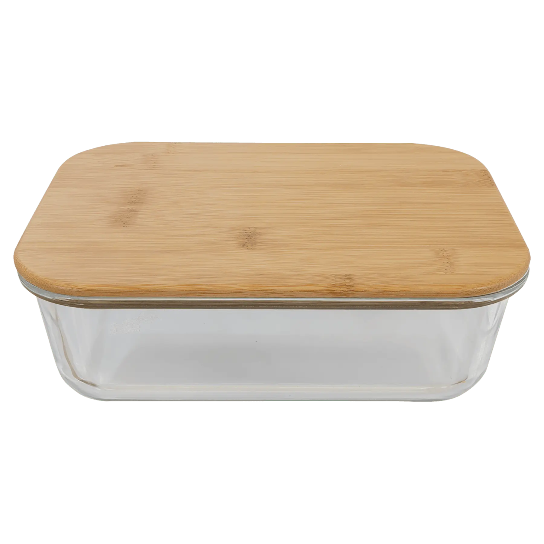Personalized Rectangle Glass Baking Dish & Food Storage Container with Bamboo Lid – 4 Sizes JDS