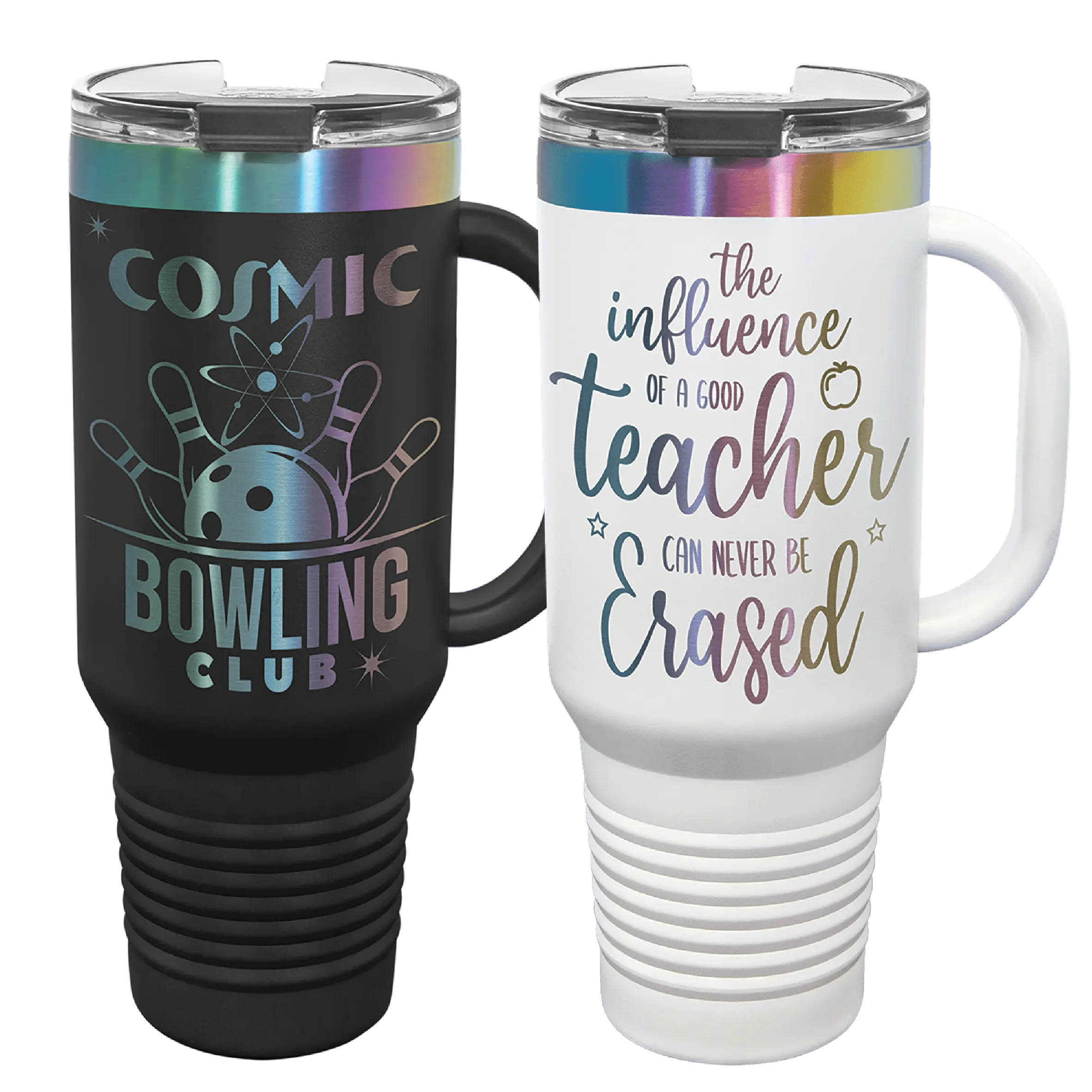 Personalized 40 oz. Polar Camel Ion-Plated Travel Mug with Handle and Straw β 2 Color Options JDS