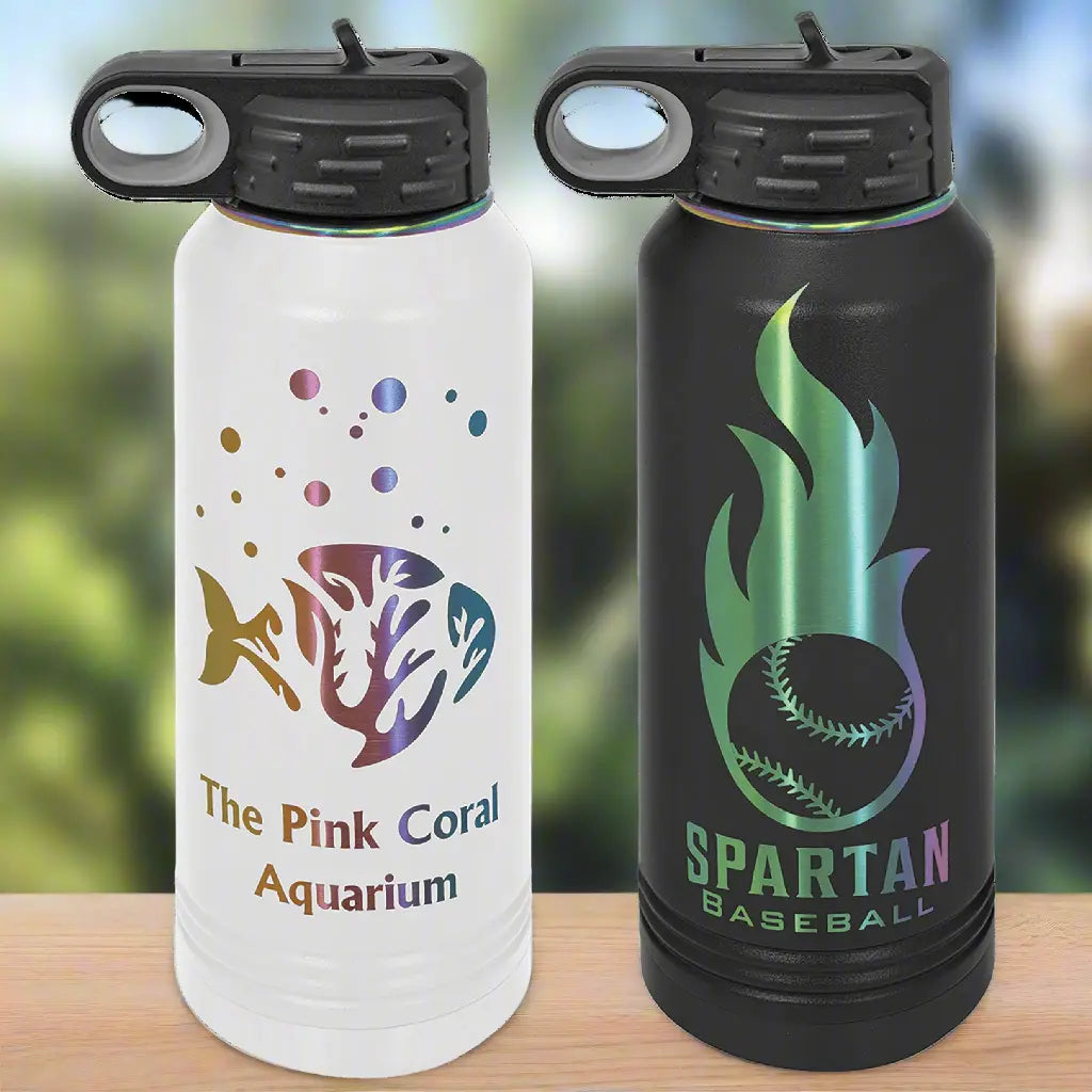 Personalized Polar Camel 32 oz. Ion-Plated Prism Water Bottle, Screw-On Lid with Flip Top – 2 Colors Available  Sams Engraving and Gifts