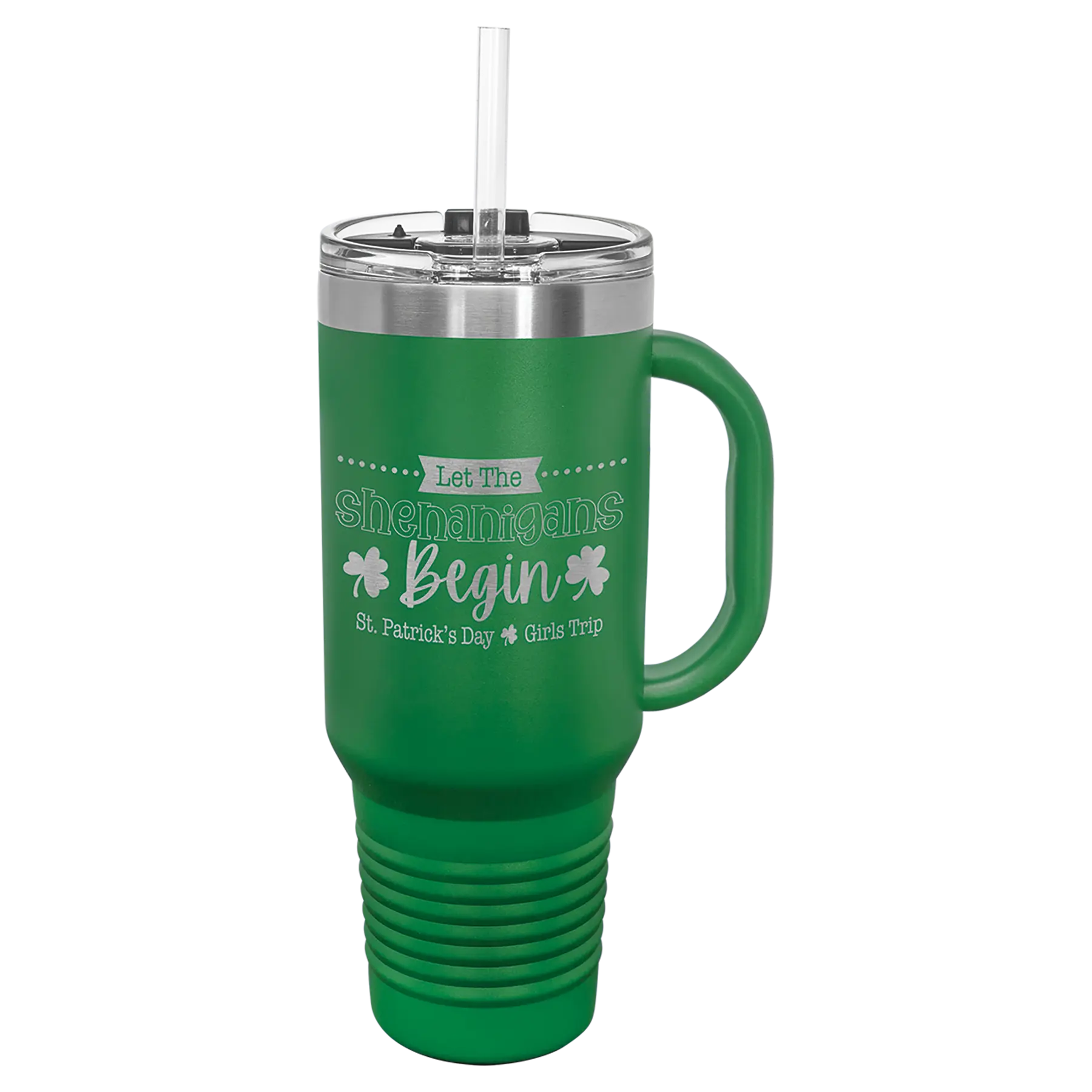 Personalized 40 oz. Polar Camel Travel Mug with Handle & Straw β 16 Color Options JDS