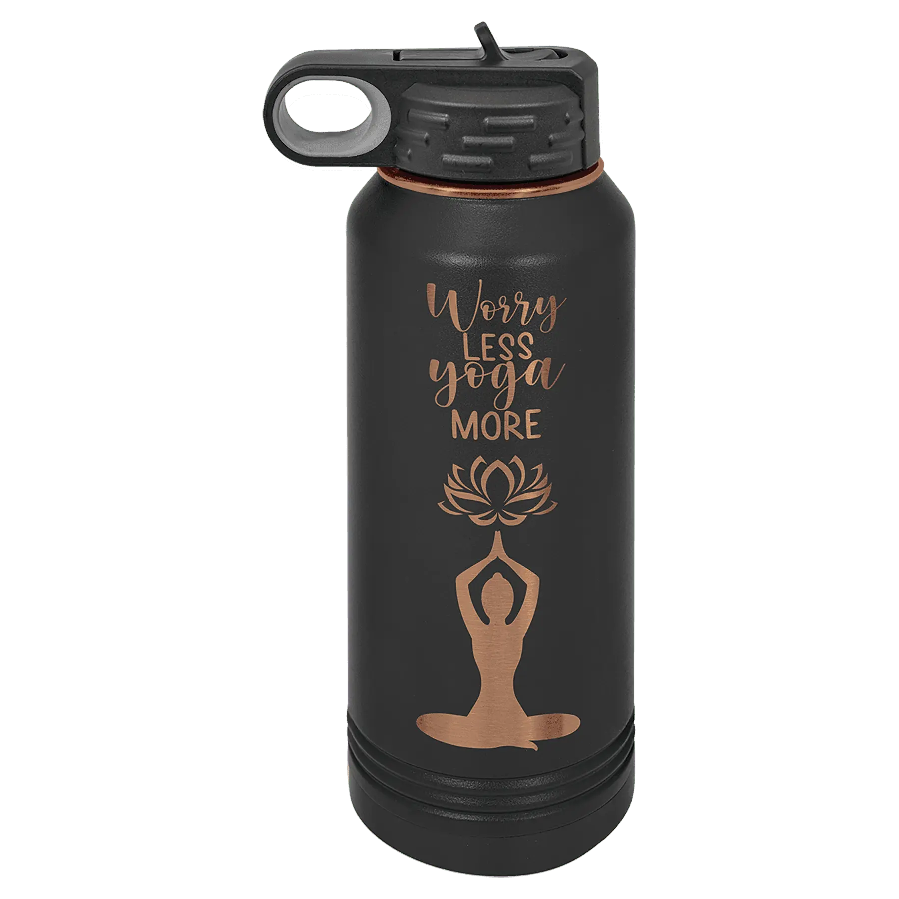 Personalized Polar Camel 32 oz. Ion-Plated Water Bottle with Screw-On Flip Top Lid – 4 Color Options JDS