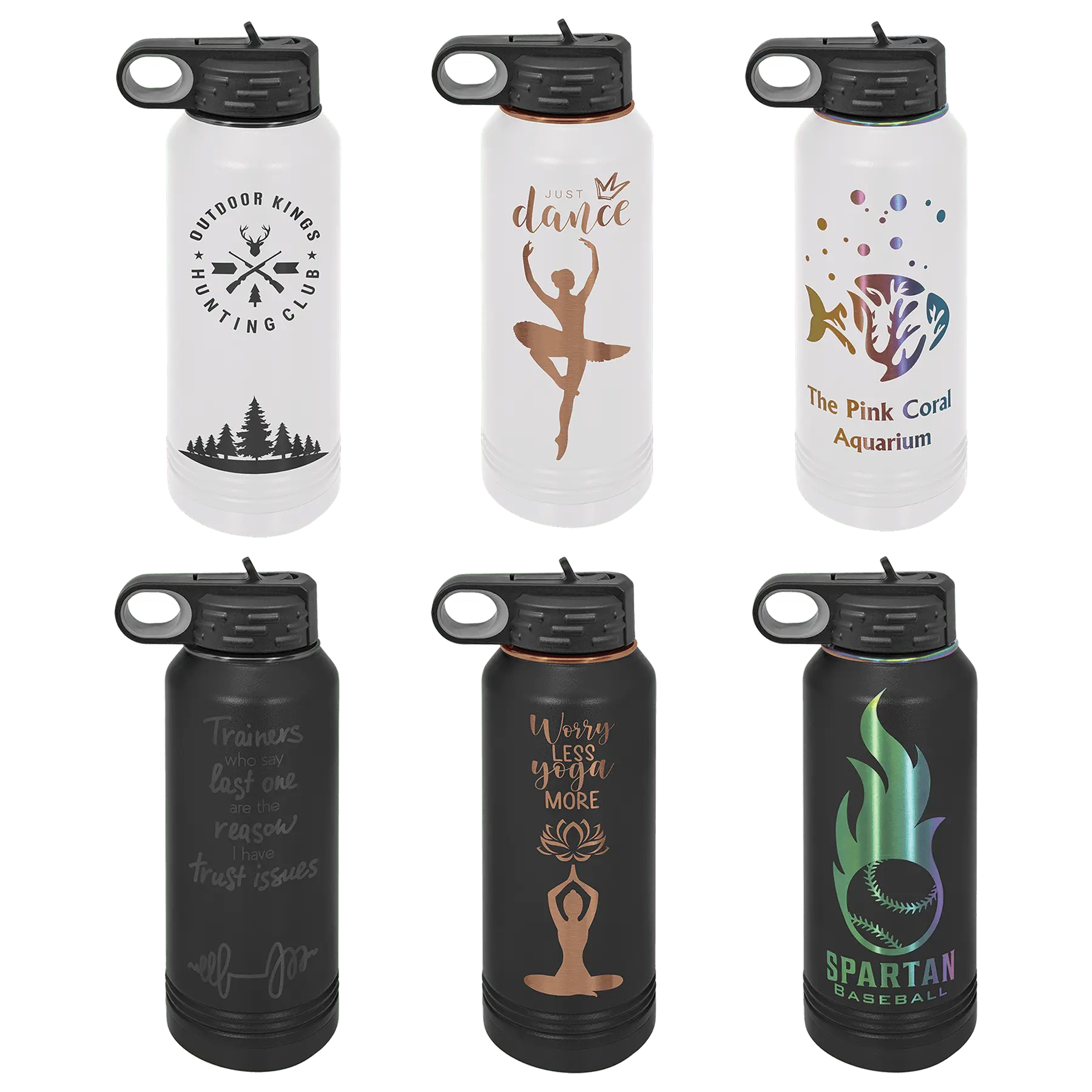 Personalized Polar Camel 32 oz. Ion-Plated Prism Water Bottle, Screw-On Lid with Flip Top – 2 Colors Available  Sams Engraving and Gifts