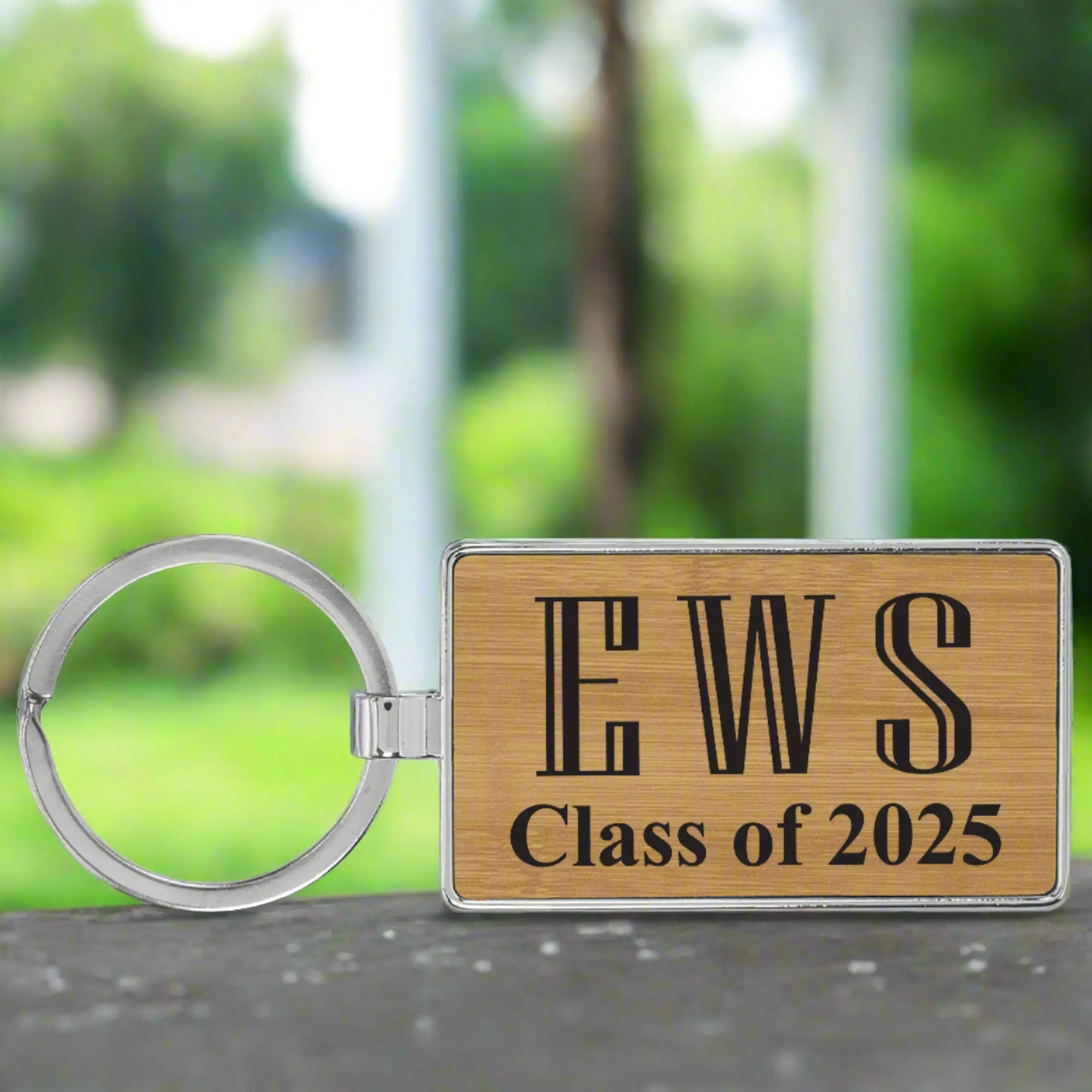 Custom Engraved Leatherette & Metal Rectangle Keychain – 12 Color Options JDS