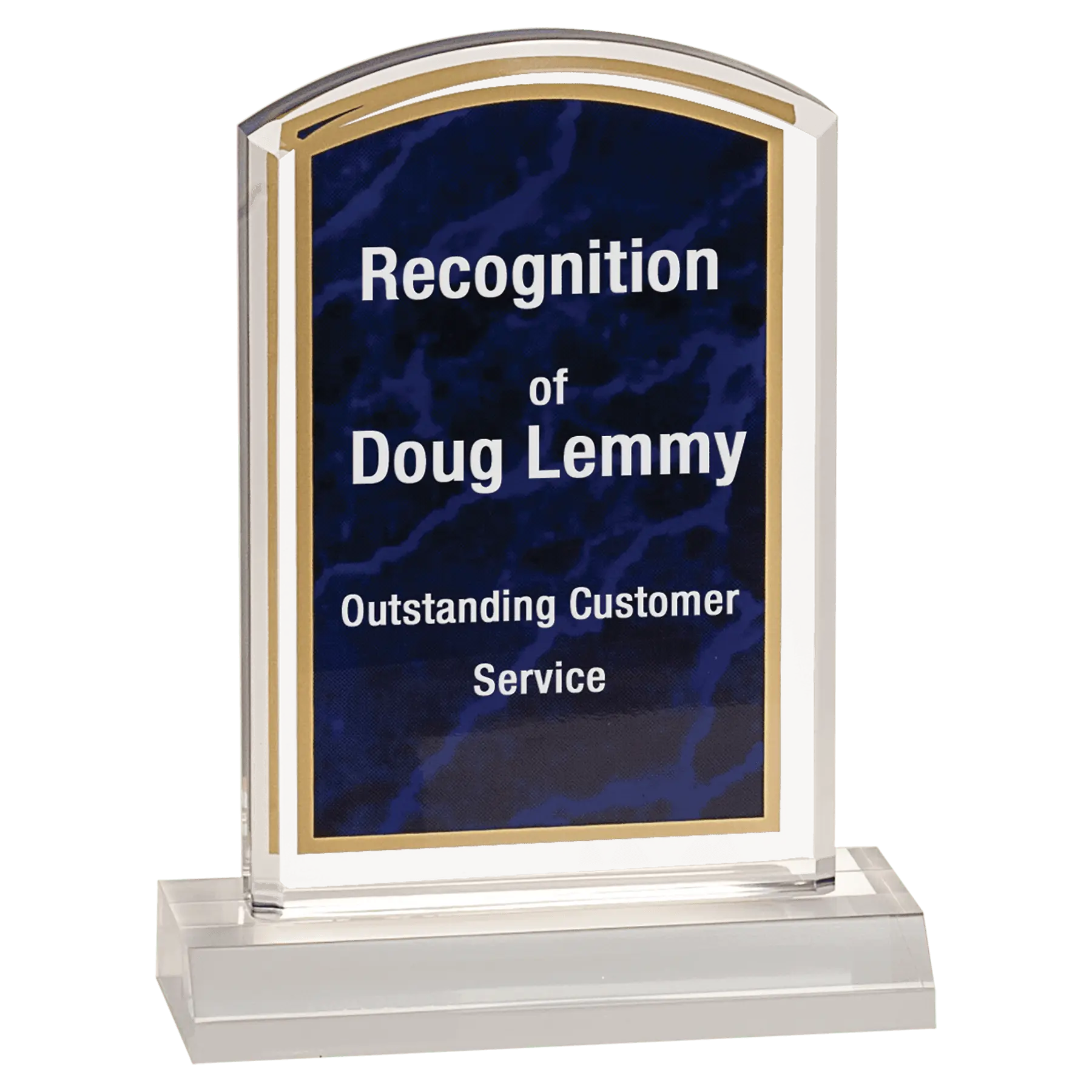 Premier Marbleized Acrylic Dome Standing Award, 5 Colors, 2 Sizes Sams Engraving and Gifts