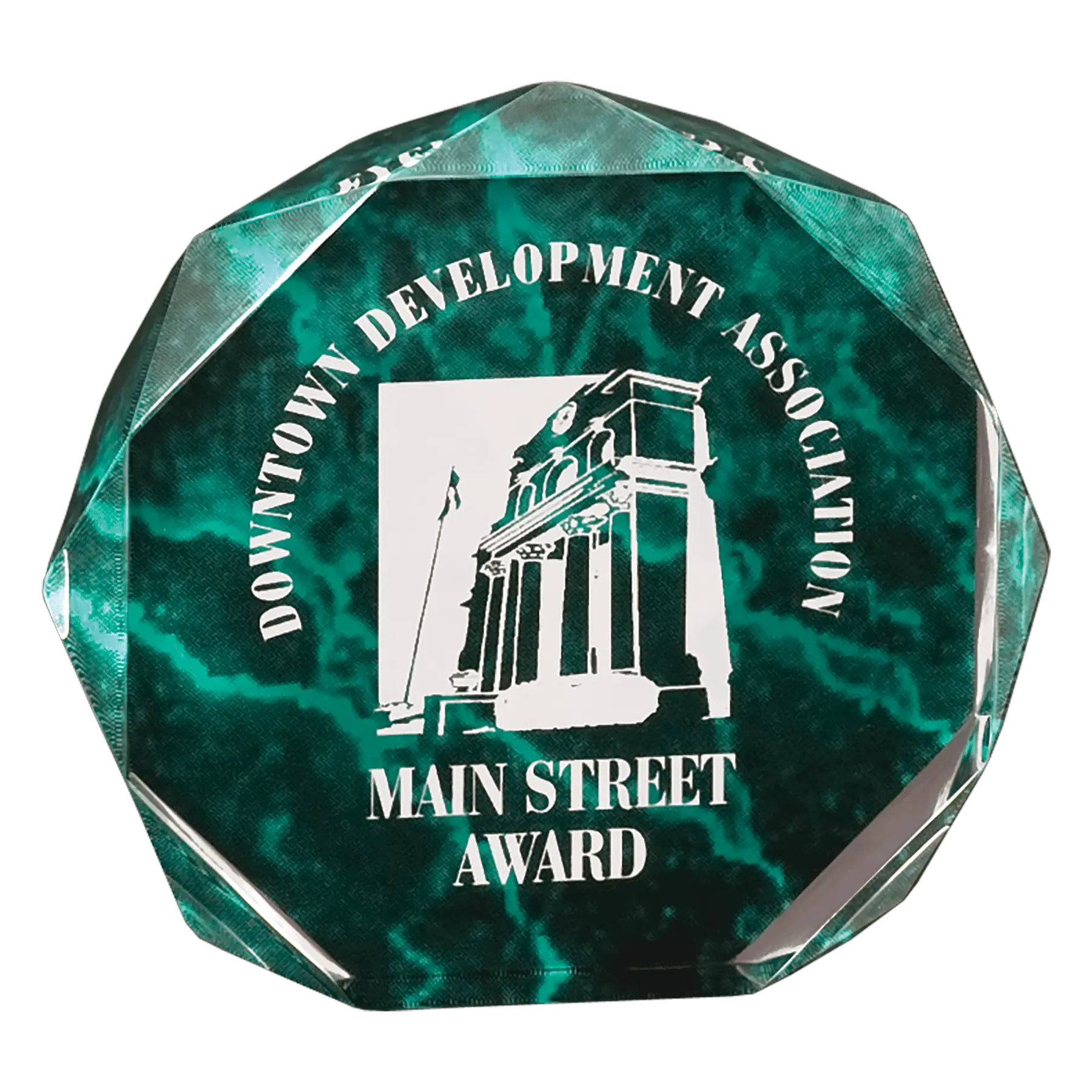 Premier Acrylic Marblized Octagon Standing Award, 3 Colors, 2 Sizes JDS
