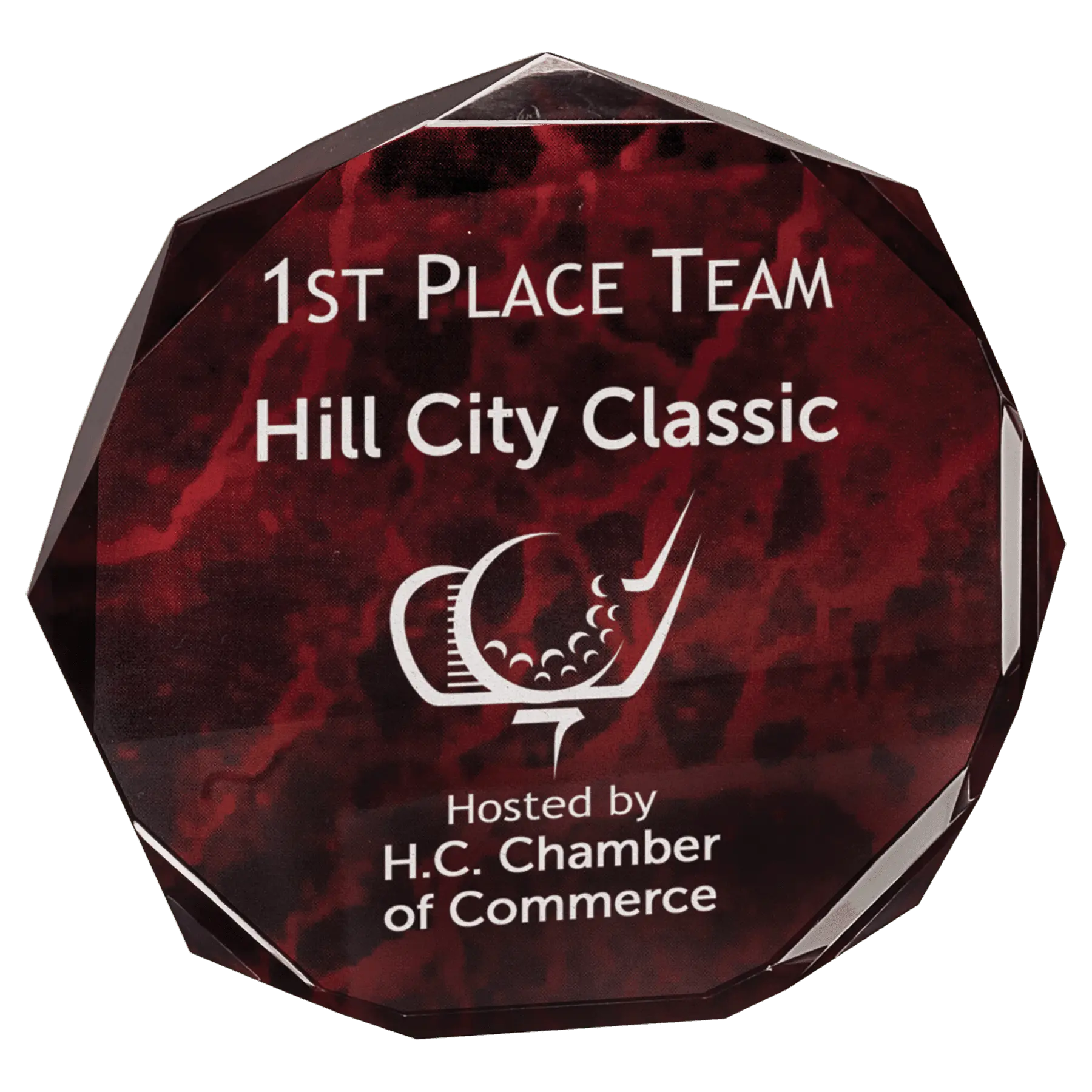 Premier Acrylic Marblized Octagon Standing Award, 3 Colors, 2 Sizes JDS