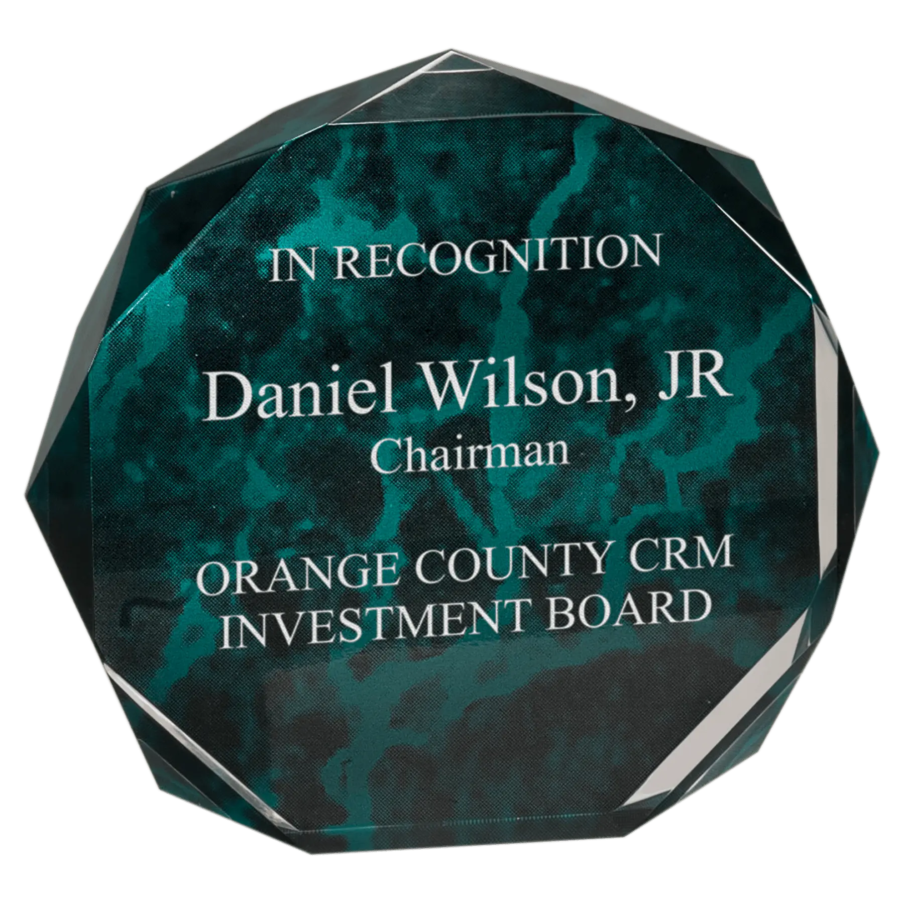 Premier Acrylic Marblized Octagon Standing Award, 3 Colors, 2 Sizes JDS