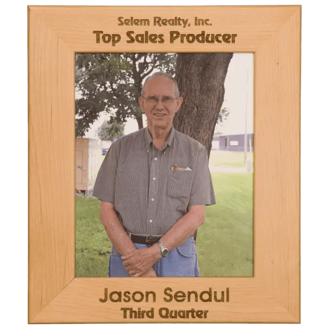 Personalized Red Alder Picture Frame – 8" x 10" Custom Engraved Sams Engraving and Gifts