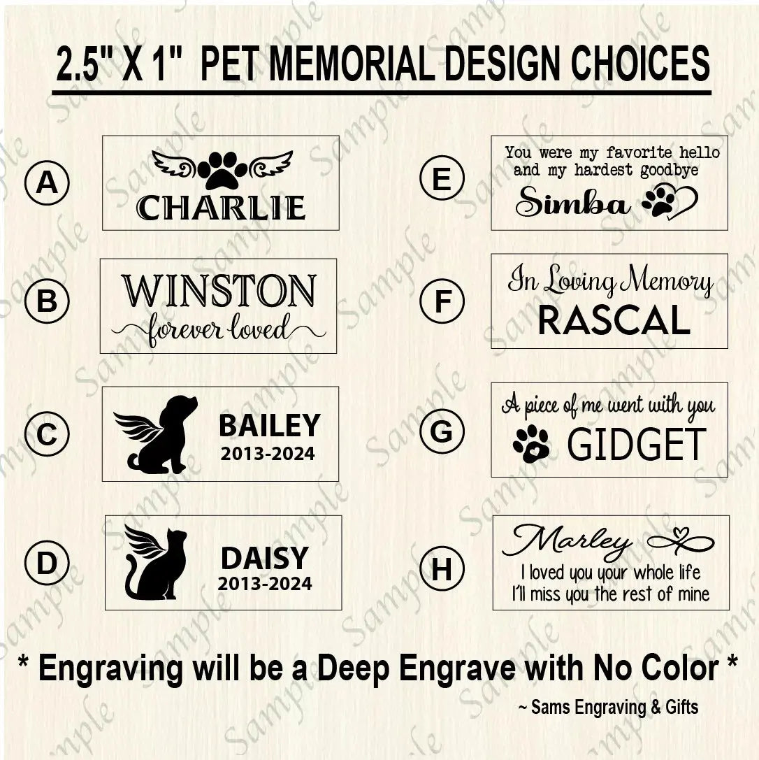 Custom Design-Your-Own Pet Memorial Brass Plate – Personalized Engraving, 2 Sizes Custom Engraving Plates
