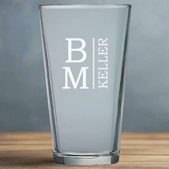 Personalized 16 oz. Pint Mixing Pub Glass – Custom Engraved & Perfect for Cocktails JDS