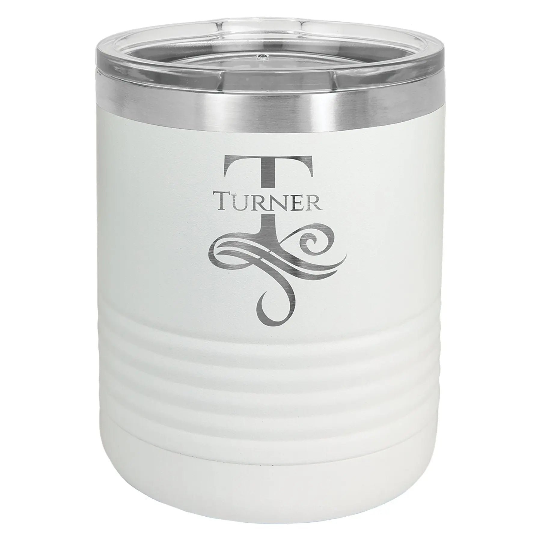 Personalized 10 oz. Polar Camel Insulated Ringneck Lowball Tumbler with Clear Lid – 9 Color Options JDS