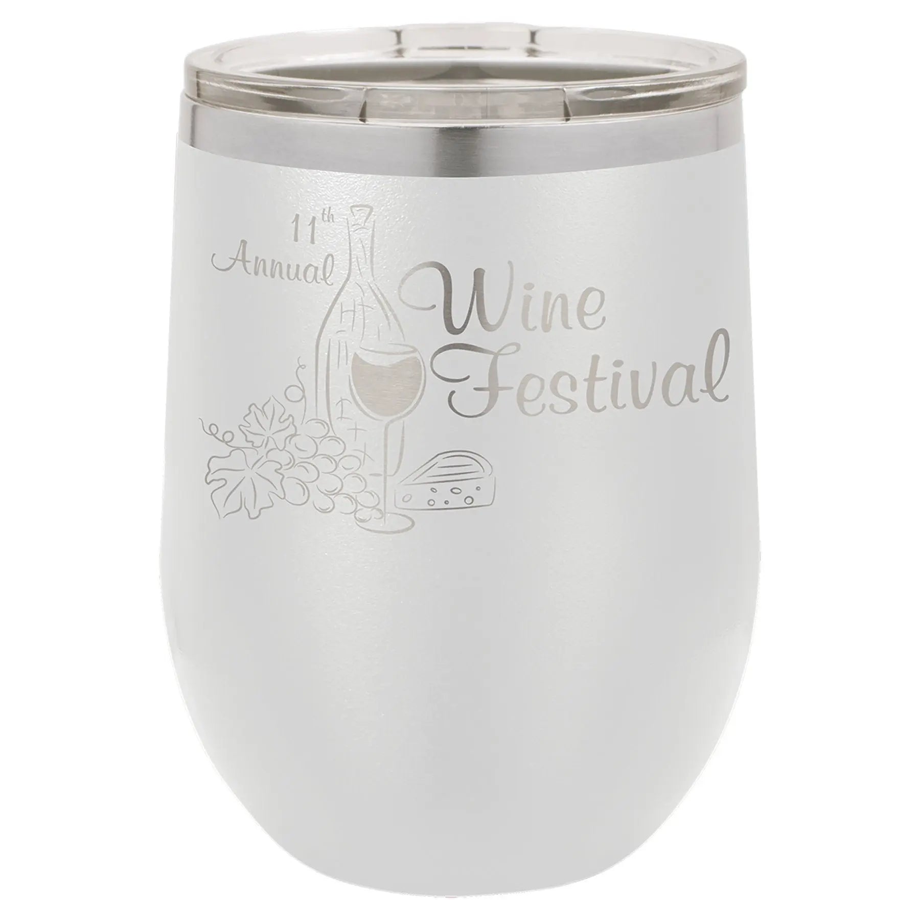 Personalized Polar Camel 12 oz Stemless Wine Tumbler with Lid – Vacuum Insulated, 15 Color Options JDS