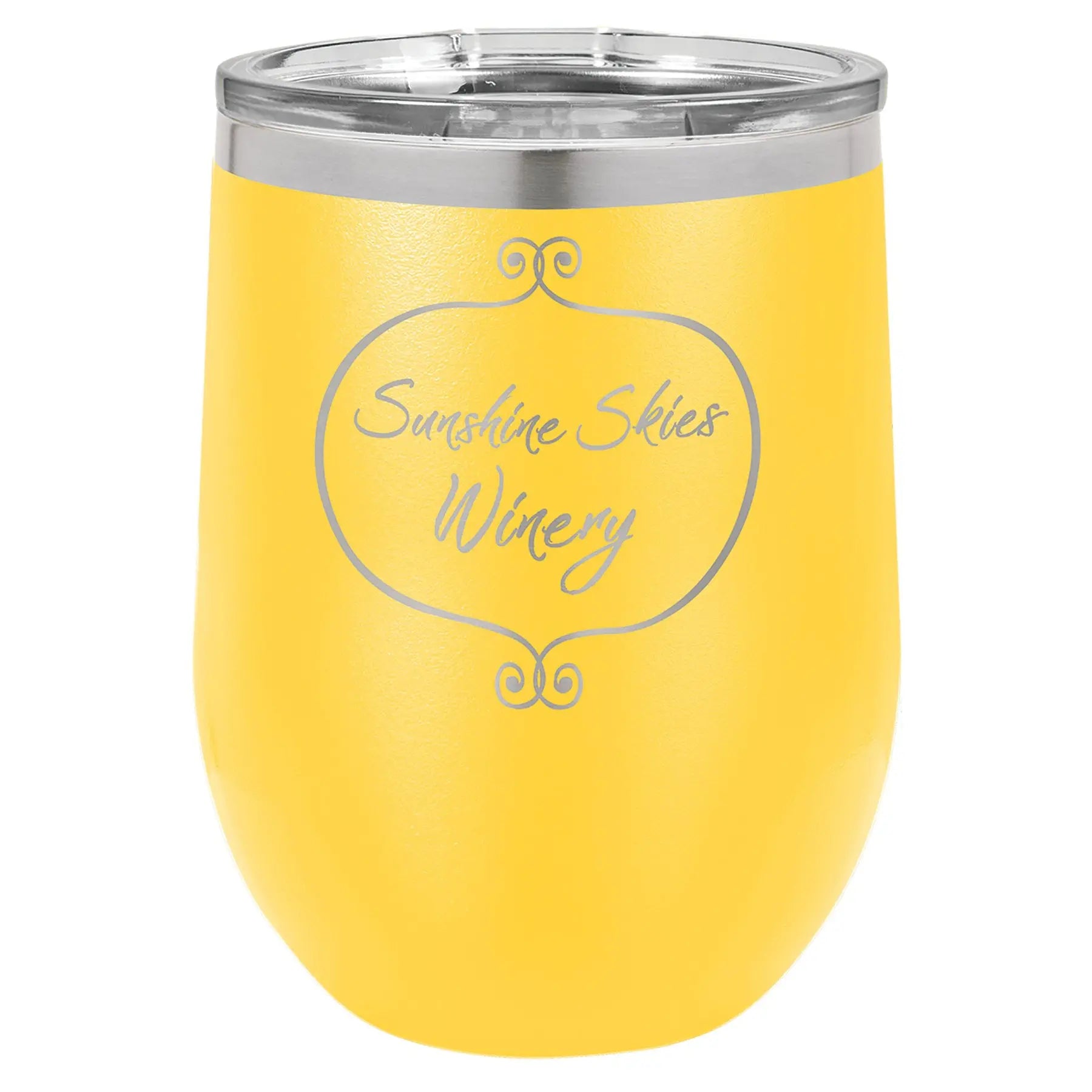 Personalized Polar Camel 12 oz Stemless Wine Tumbler with Lid – Vacuum Insulated, 15 Color Options JDS