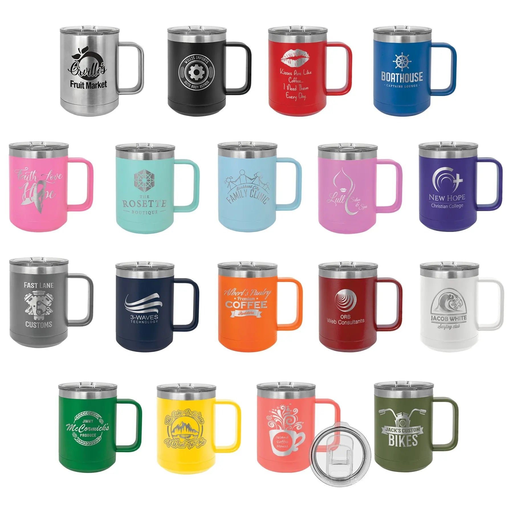 Personalized 15 oz. Polar Camel Vacuum Insulated Mug with Slider Lid – 16 Color Options JDS