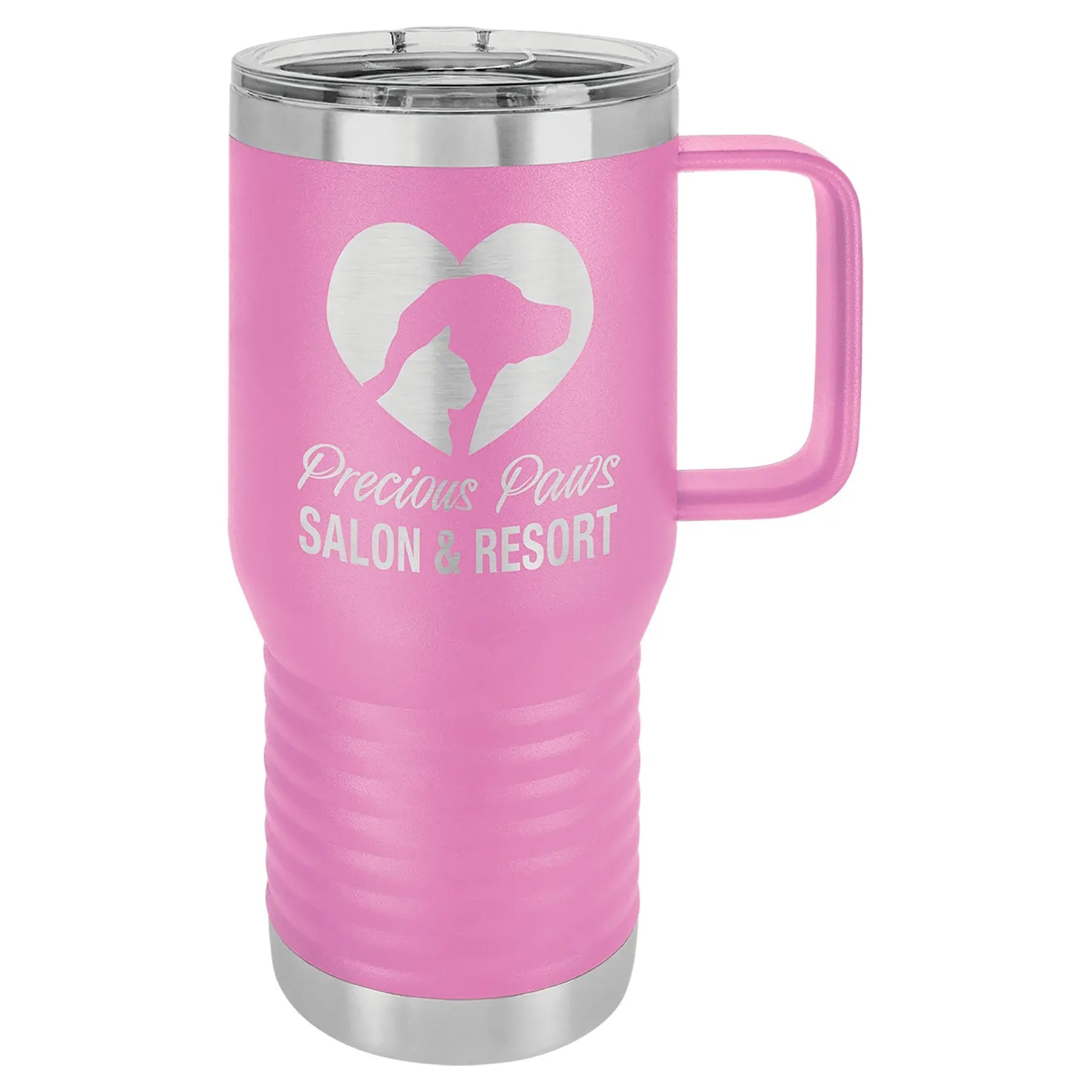 Personalized Polar Camel 20 oz. Vacuum Insulated Travel Mug with Handle & Slider Lid β 16 Colors JDS