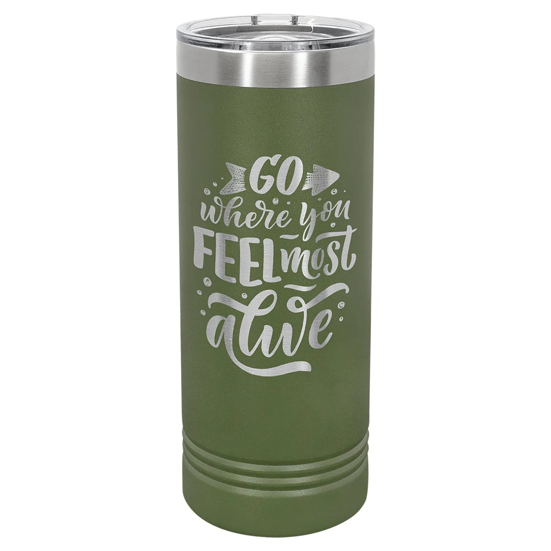 Personalized Polar Camel 22 oz. Skinny Tumbler with Slider Lid β 16 Colors JDS