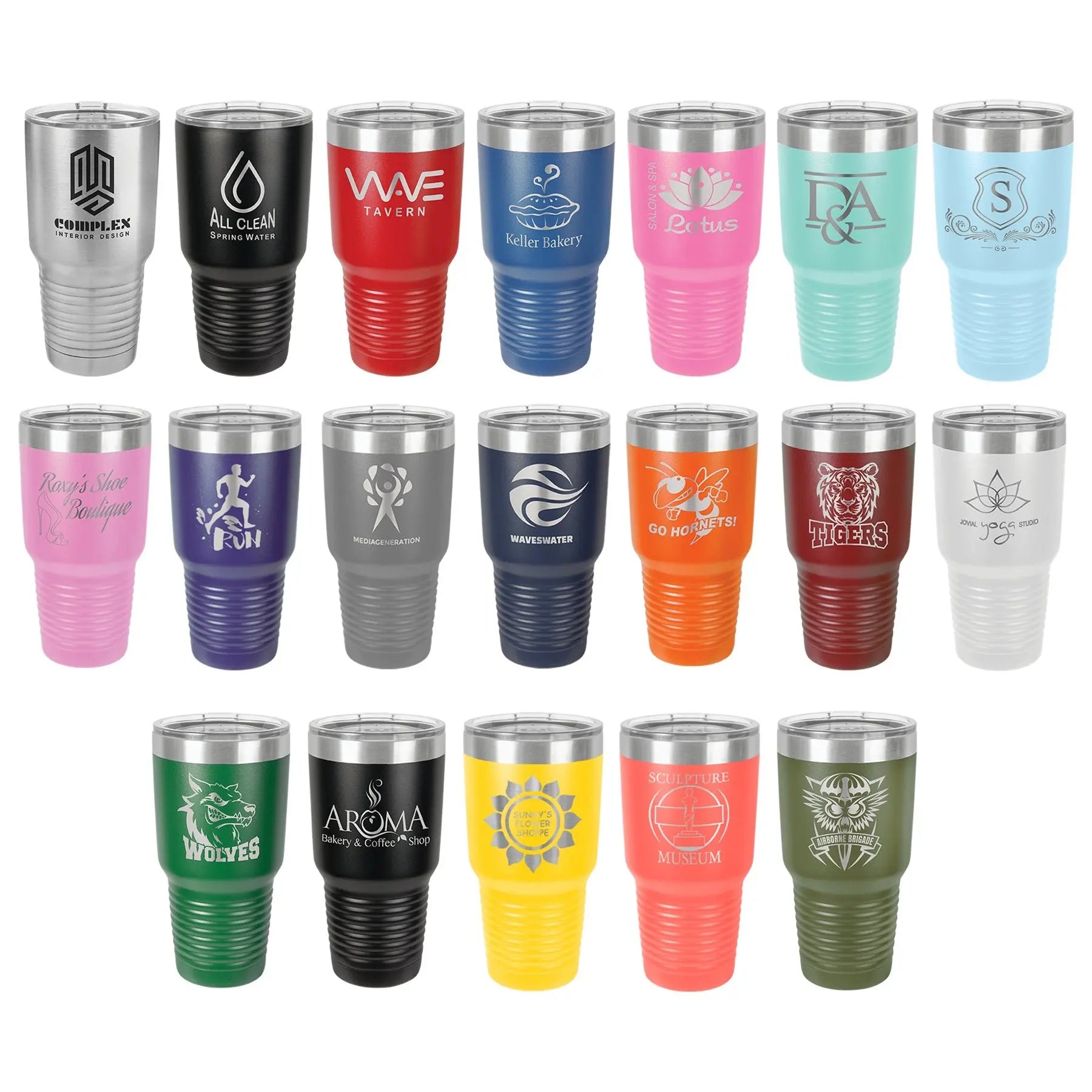 Personalized 30 oz. Polar Camel Tumbler – Vacuum Insulated with Clear Lid, 16 Color Options JDS