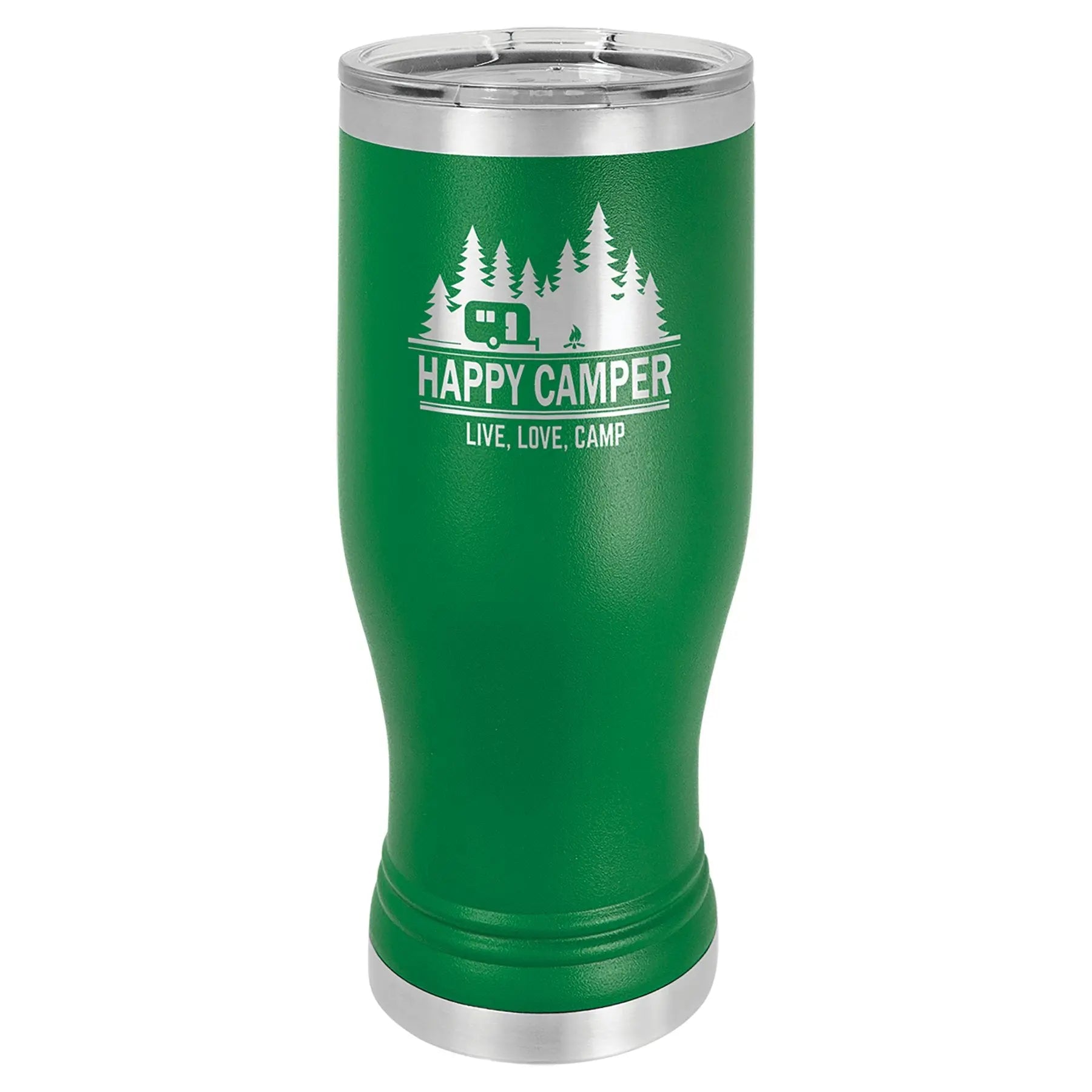 Personalized Polar Camel 20 oz. Pilsner Tumbler with Clear Lid β 17 Colors JDS