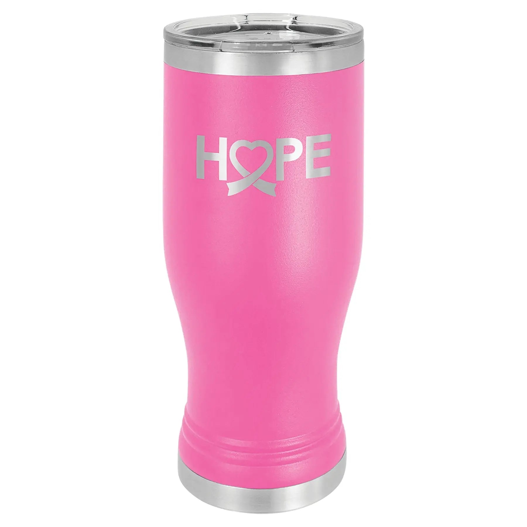 Personalized Polar Camel 20 oz. Pilsner Tumbler with Clear Lid β 17 Colors JDS