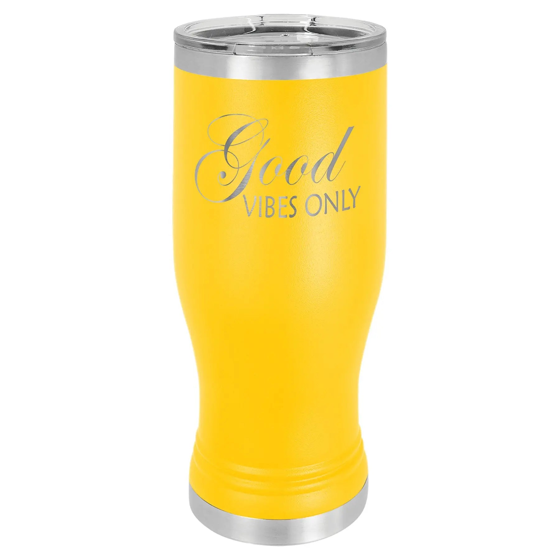 Personalized Polar Camel 20 oz. Pilsner Tumbler with Clear Lid β 17 Colors JDS