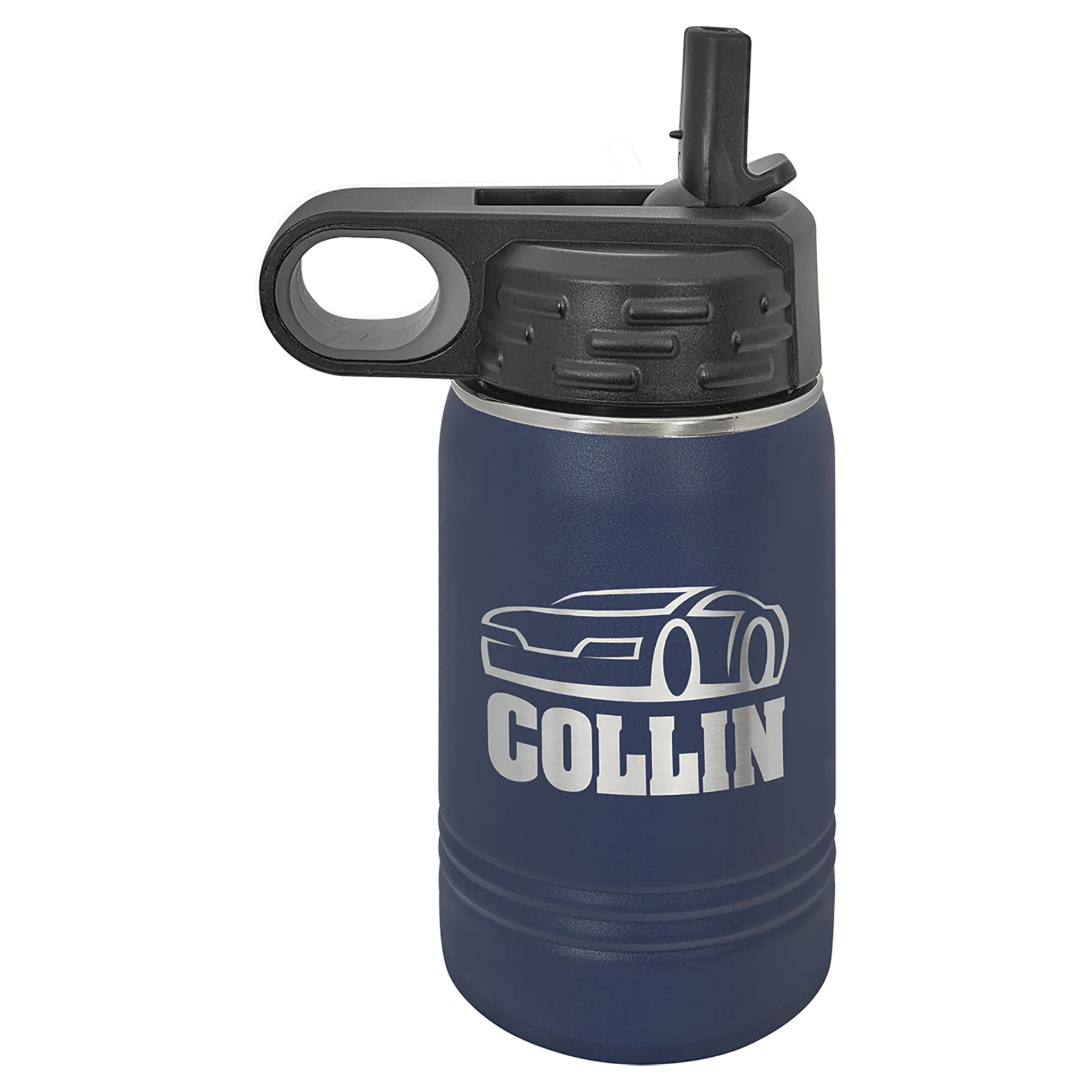 Personalized Polar Camel 12 oz. Water Bottle with Screw-On Lid & Flip Top – 15 Color Options JDS