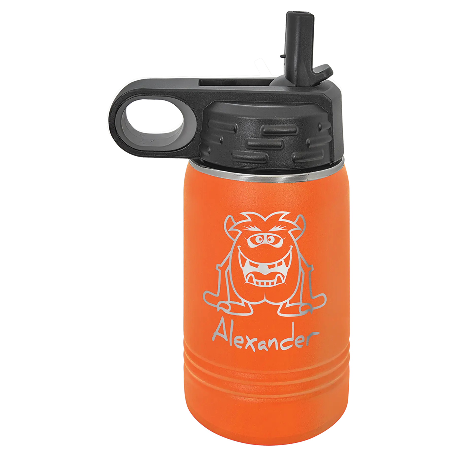 Personalized Polar Camel 12 oz. Water Bottle with Screw-On Lid & Flip Top – 15 Color Options JDS