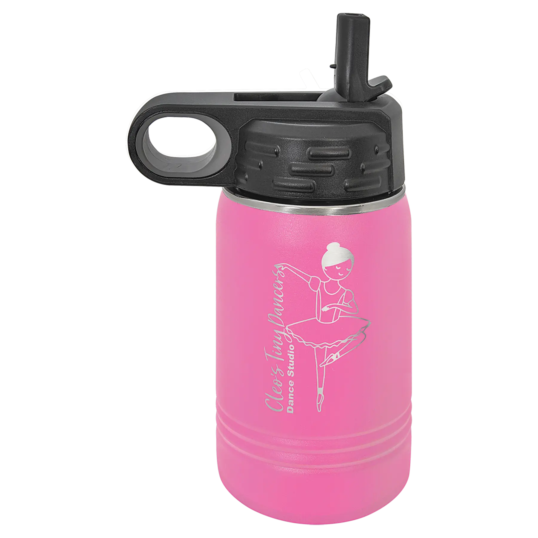 Personalized Polar Camel 12 oz. Water Bottle with Screw-On Lid & Flip Top – 15 Color Options JDS