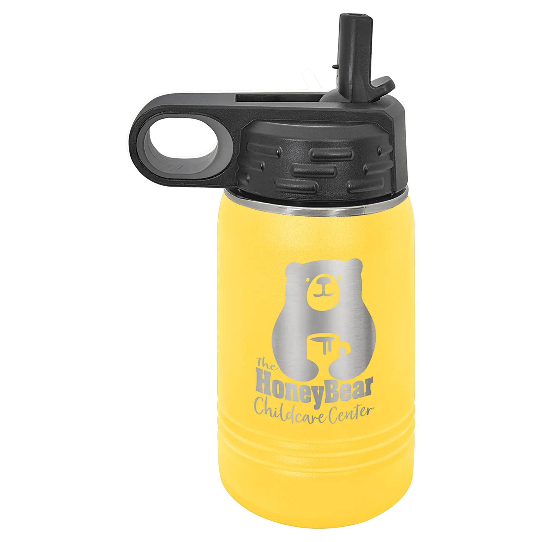 Personalized Polar Camel 12 oz. Water Bottle with Screw-On Lid & Flip Top – 15 Color Options JDS