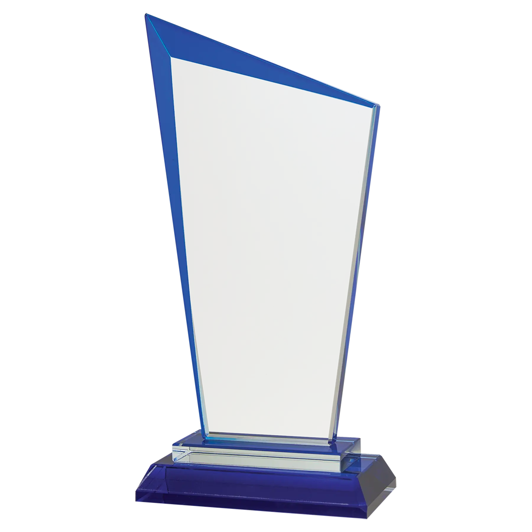 Razor Glass Beveled Edge Standing Award with Presentation Box, 2 Sizes & Colors JDS