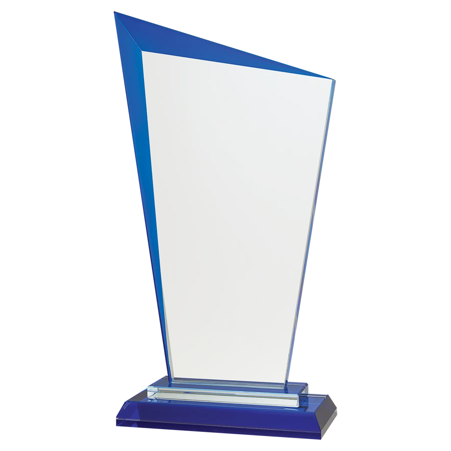 Razor Glass Beveled Edge Standing Award with Presentation Box, 2 Sizes & Colors JDS