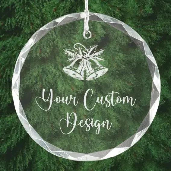 Personalized Round Glass Ornament 3.25" (Copy)  Sams Engraving and Gifts