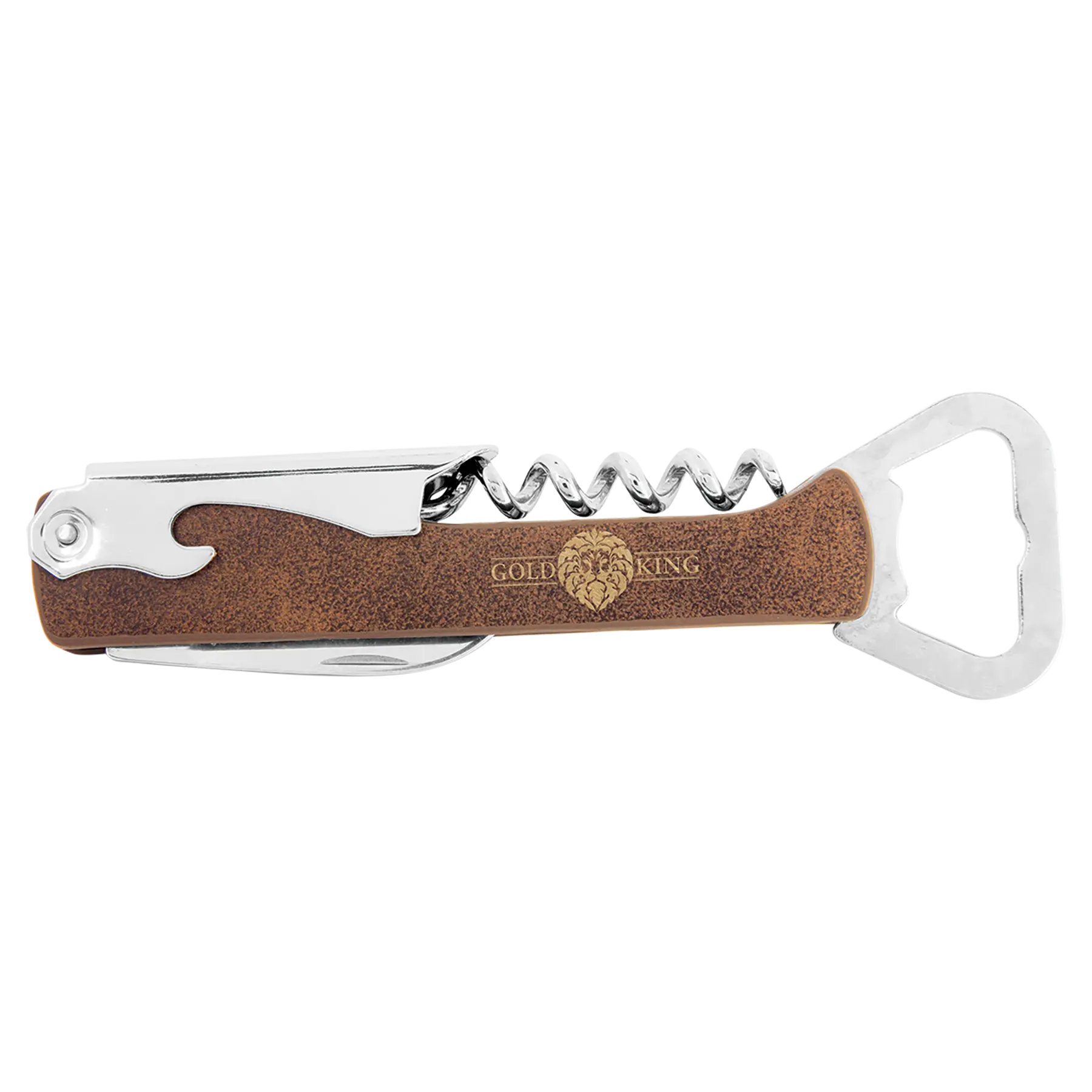 Personalized Wine Bottle Opener/Corkscrew, Leatherette, 15 Colors JDS