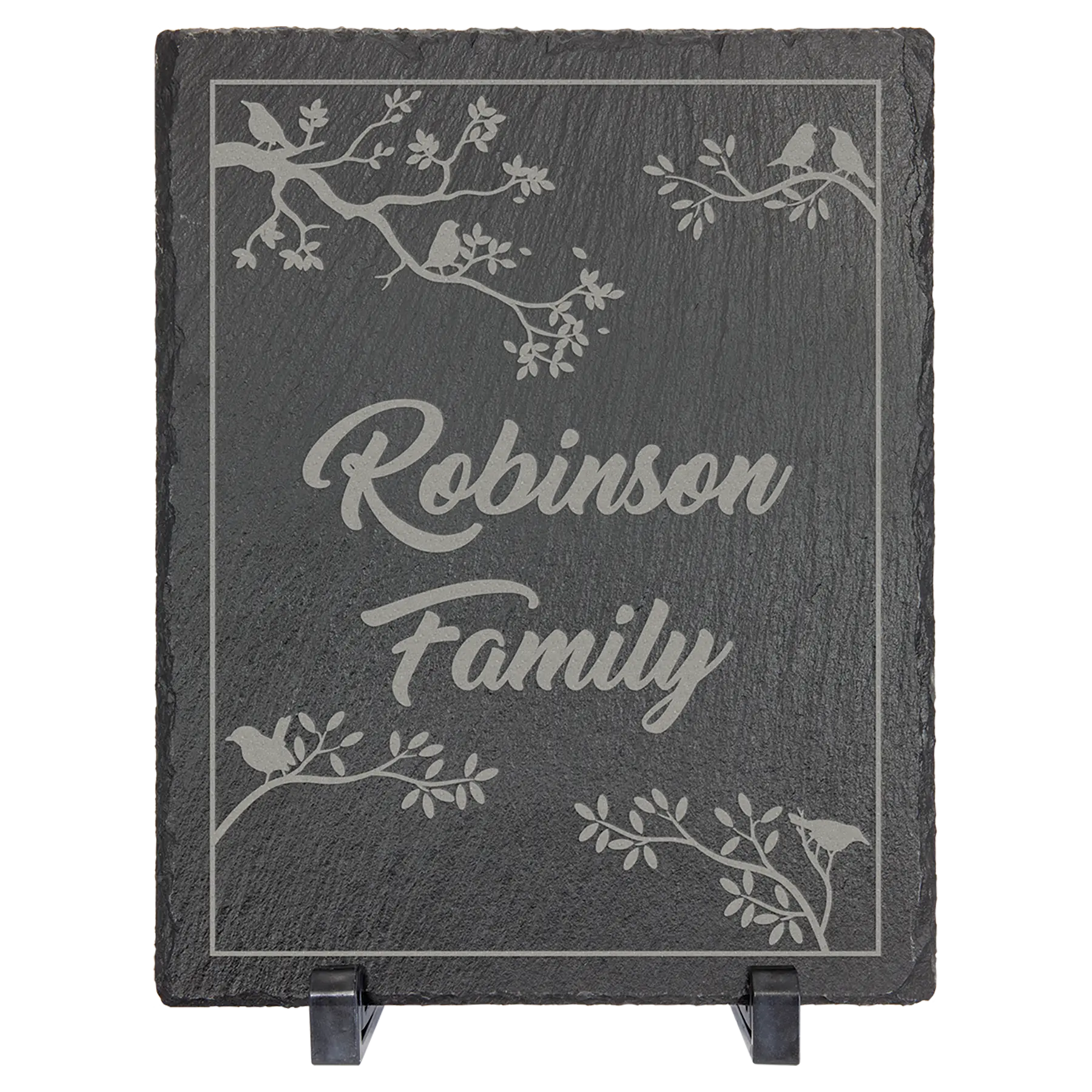 Personalized Rectangle Chipped Edge Slate Decor Sign Plaque, 3 Sizes JDS