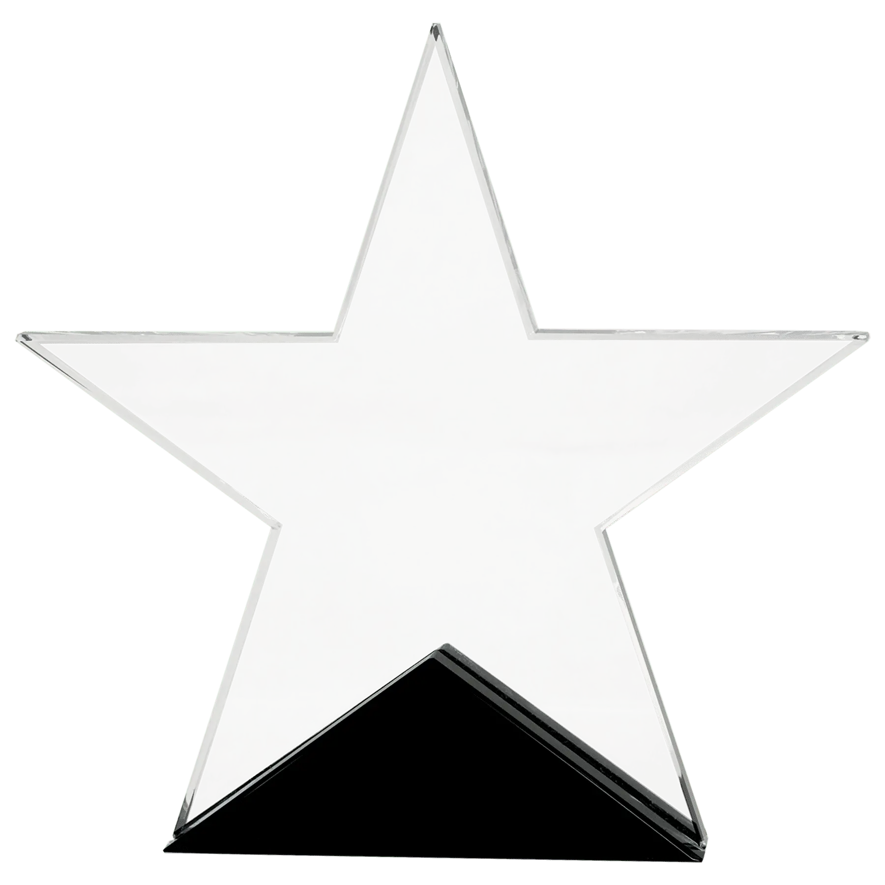 Premier Glass Star Standing Award on Black Base, 7 3/4" x 7 1/2" JDS