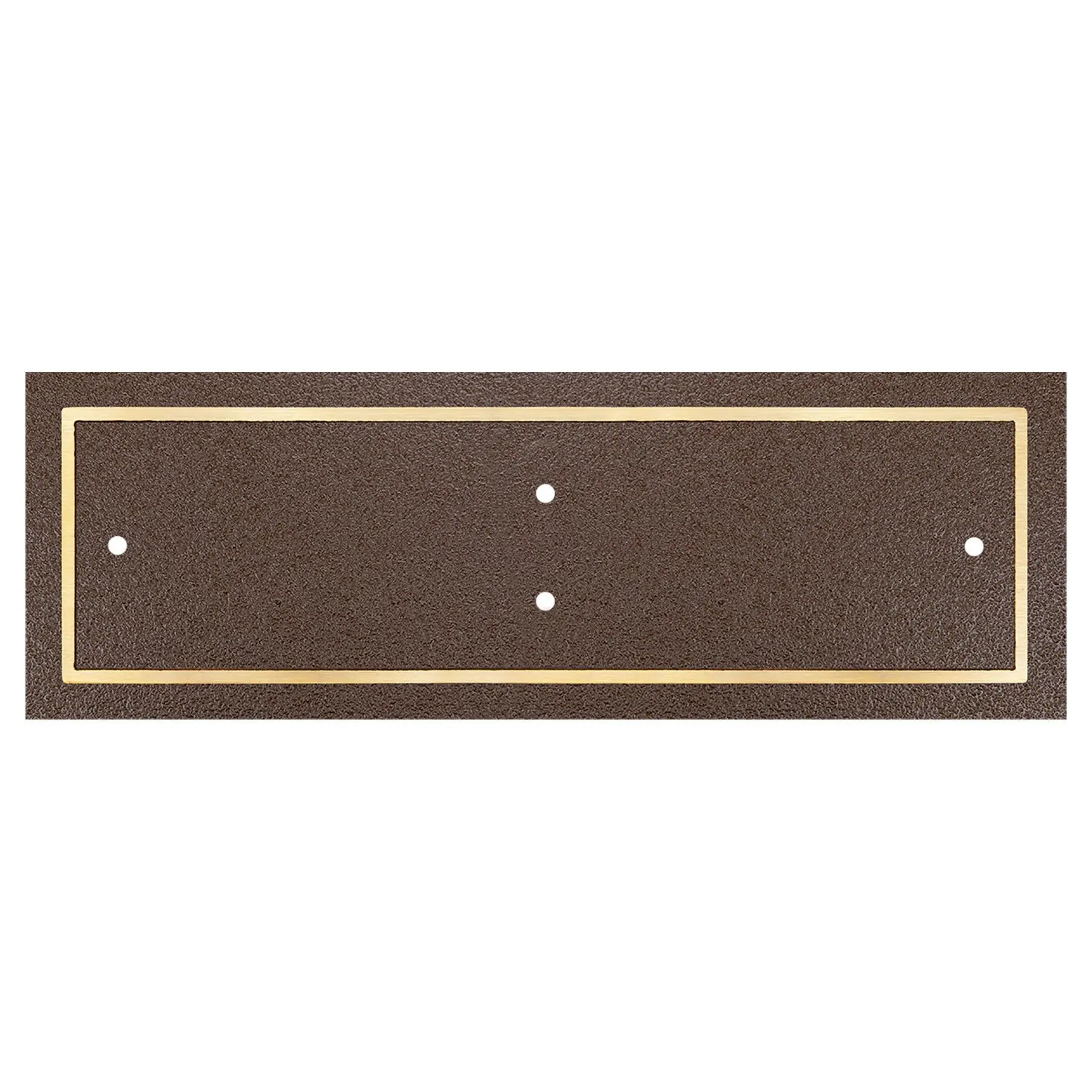 Custom Engraved Bronze and Brown Rectangle Cast Aluminum Sign with Pre-Drilled Mounting Holes JDS
