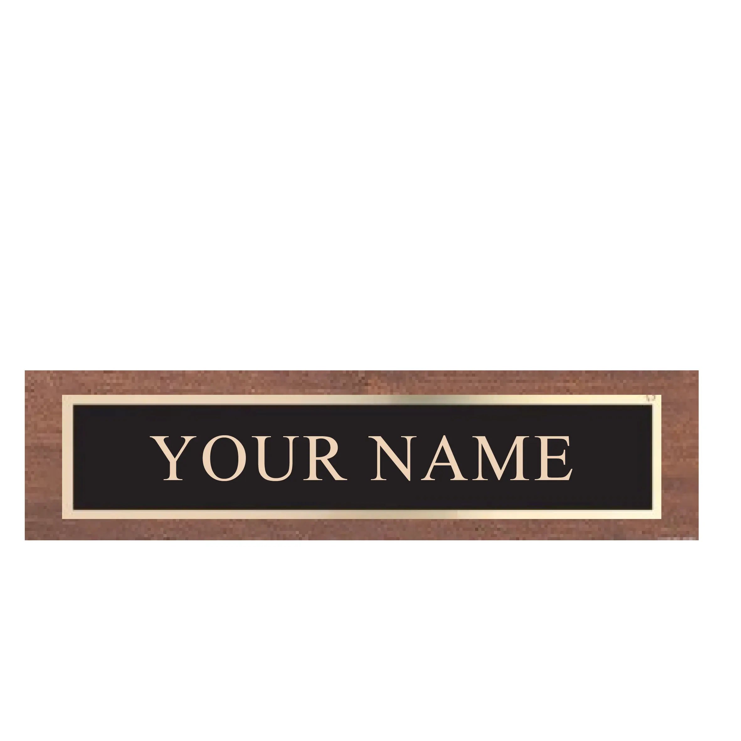 Custom Engraved Name Desk Wedge, Genuine Walnut Wood, 10 1/2" JDS