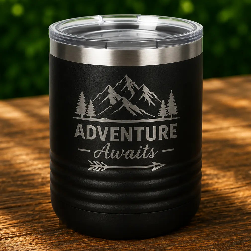 Personalized Polar Camel 10 oz. Tumbler | Custom Engraved Stainless Steel Tumbler Sams Engraving and Gifts