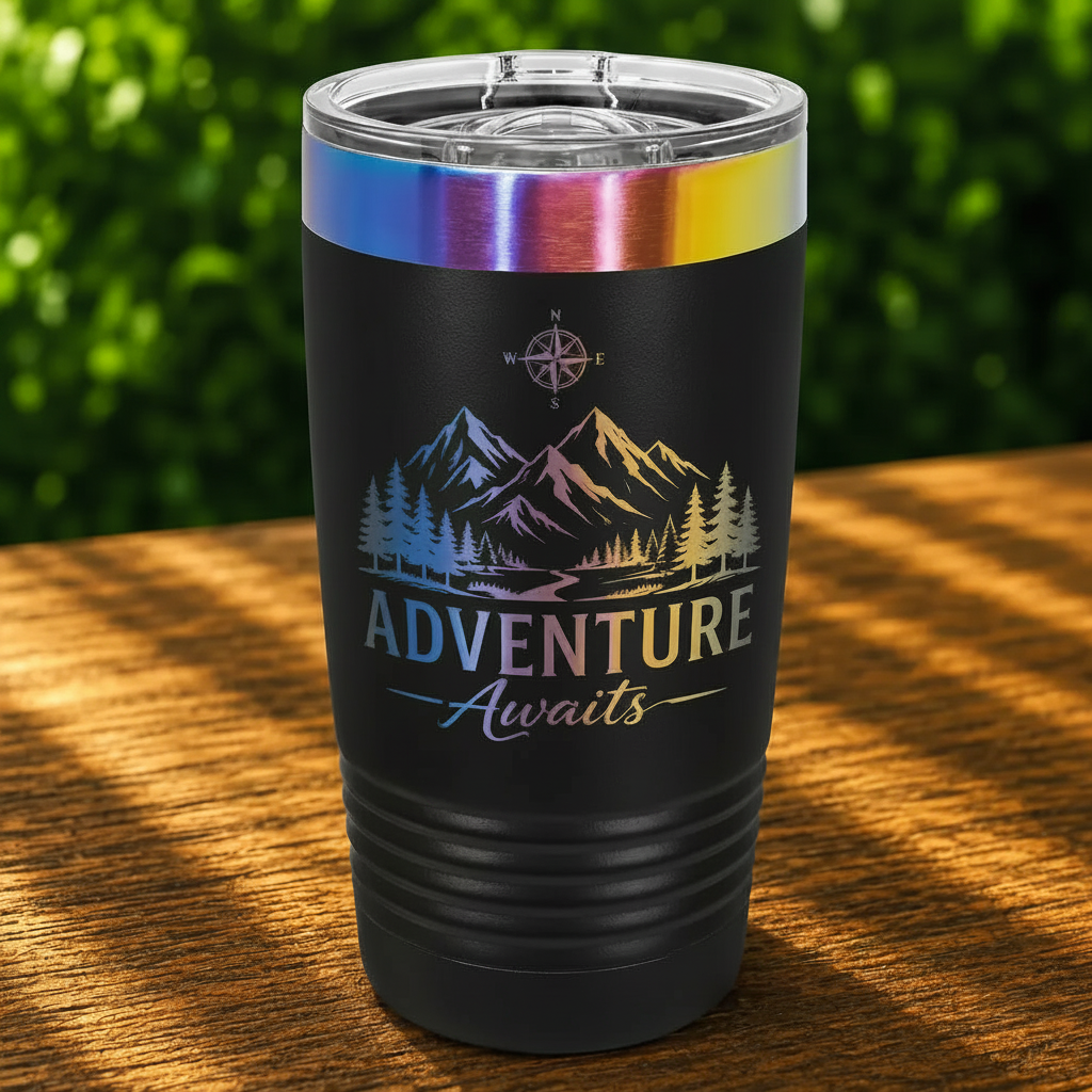 Personalized 20 oz Prism Ringneck Tumbler | Custom Laser Engraved Travel Cup Sams Engraving and Gifts