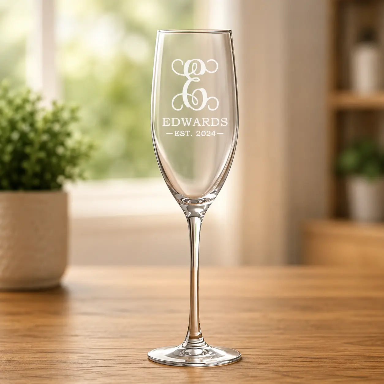 Personalized 8 oz. Champagne Flute Glass – Custom Engraved & Elegant Gift Sams Engraving and Gifts