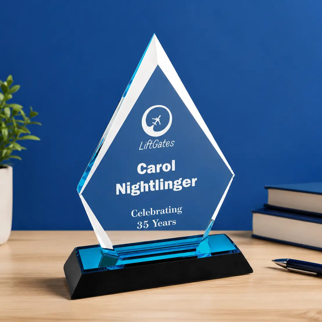 Personalized Arrow Point Impress Acrylic Award | Custom Engraved Recognition Award Sams Engraving and Gifts