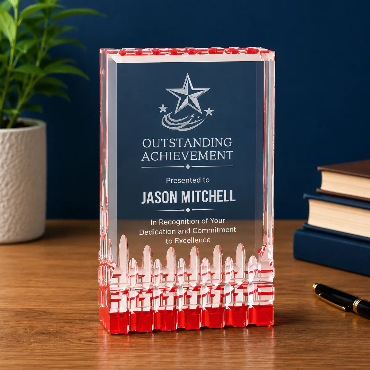 Personalized Mirage Acrylic Award | Custom Engraved Recognition Award Sams Engraving and Gifts