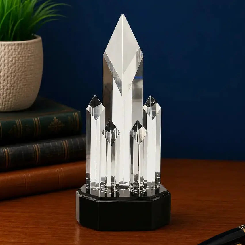 Personalized Crystal Rising Diamond Award | Custom Engraved Recognition Award Sams Engraving and Gifts