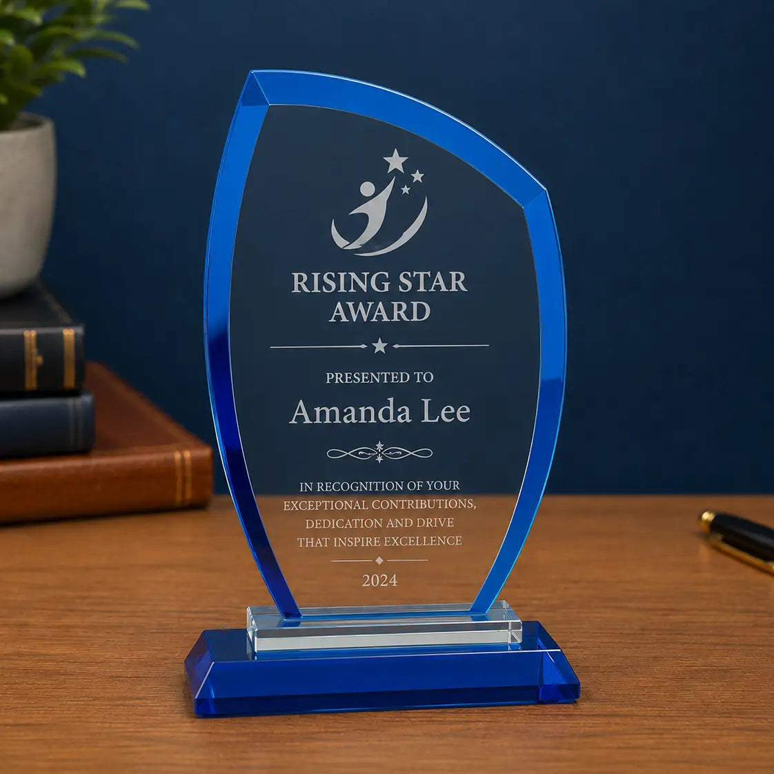 Personalized Peak Regal Glass Award | Custom Engraved Recognition Award Sams Engraving and Gifts