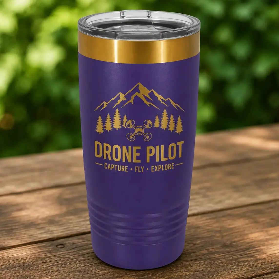 Personalized 20 oz. Gold ION-Plated Ringneck Tumbler | Custom Engraved Polar Camel Travel MugΒ Sams Engraving and Gifts