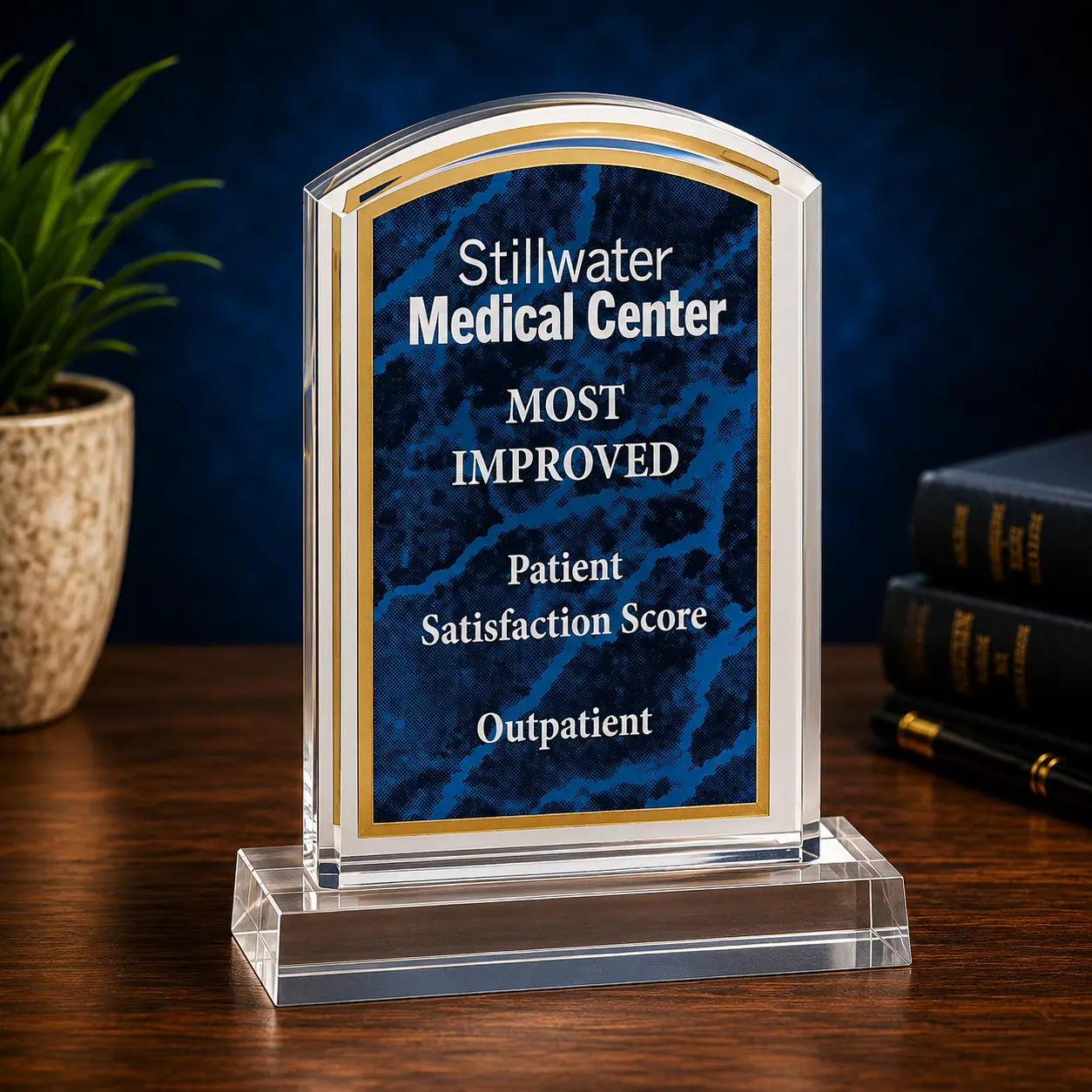 Premier Marbleized Acrylic Dome Standing Award, 5 Colors, 2 Sizes Sams Engraving and Gifts
